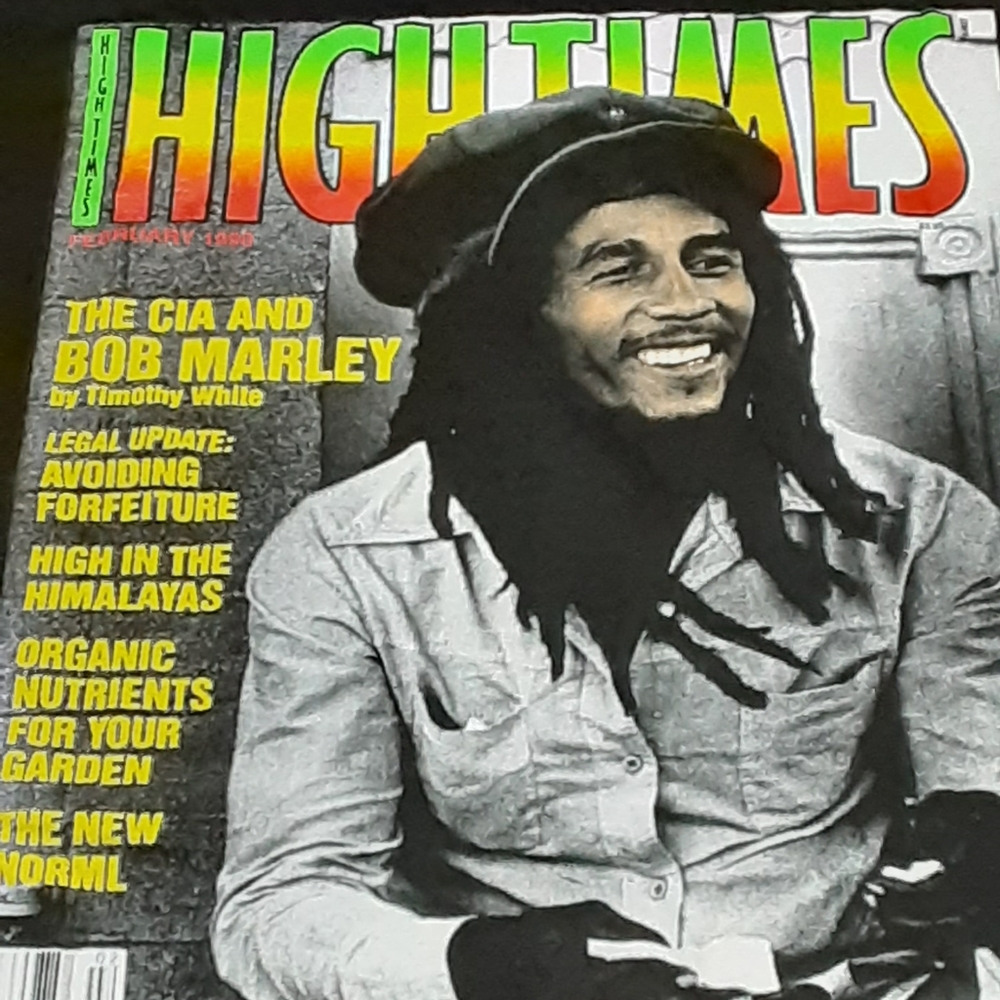 VINTAGE BOB Marley on High times cover XL TSHIRT,Rare,NOT PREOWNED,collectible